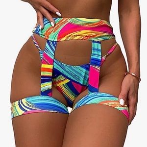 Psychedelic Rave Leg Garter 🦋